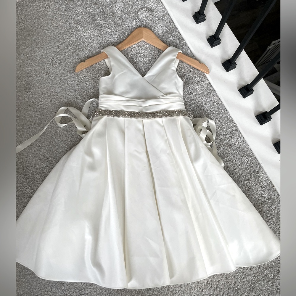 Girls White Formal Dress